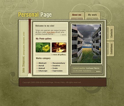 personal&nbsp;site template