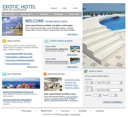 Hotel Web Design Template