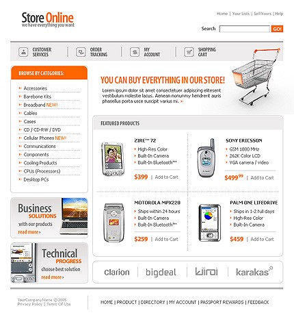 online&nbsp;site template