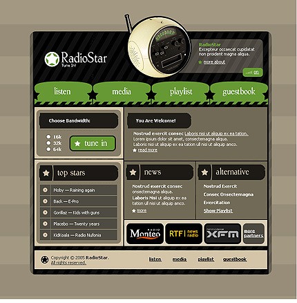 radio&nbsp;site template