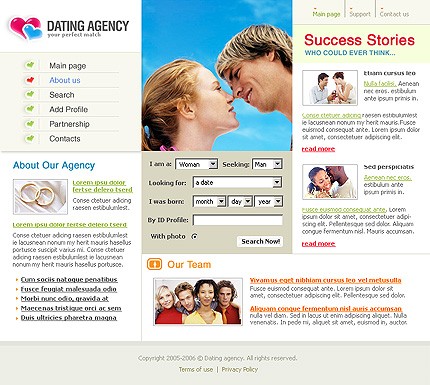 Template #9376, Photoshop Content Page Screenshot