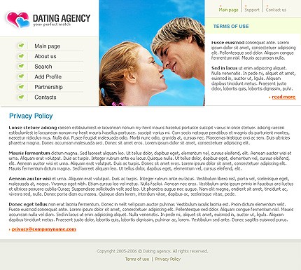 Template #9376, Photoshop Content Page Screenshot