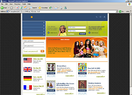 music&nbsp;website template