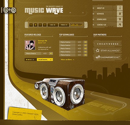 radio&nbsp;site template