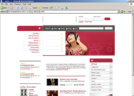 music&nbsp;website template
