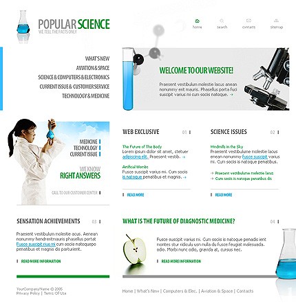 science&nbsp;site template