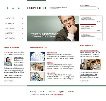 business&nbsp;site template