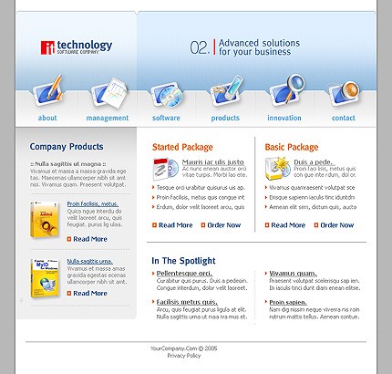 software&nbsp;site template
